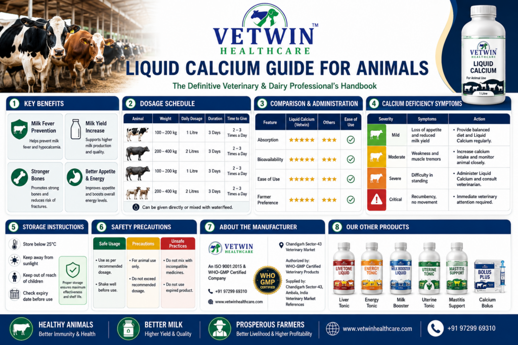Veterinary Liquid Calcium Manufacturers in Chandigarh